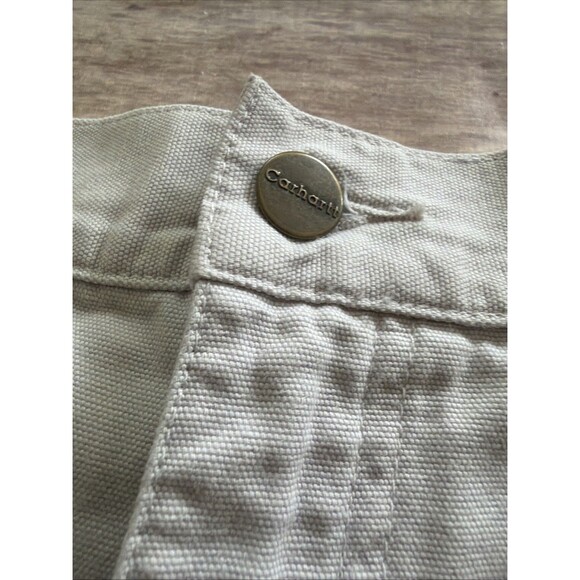 Carhartt Shorts Mens 38 Beige Cargo Pockets Casual Baggy Utility Work B164PUT - Picture 3 of 8
